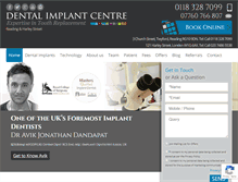 Tablet Screenshot of dentalimplantcentre.com